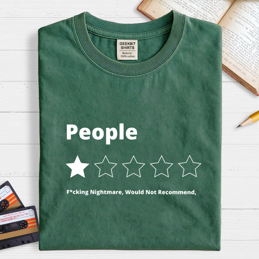 Funny Review People One Star Rating  T-Shirt
