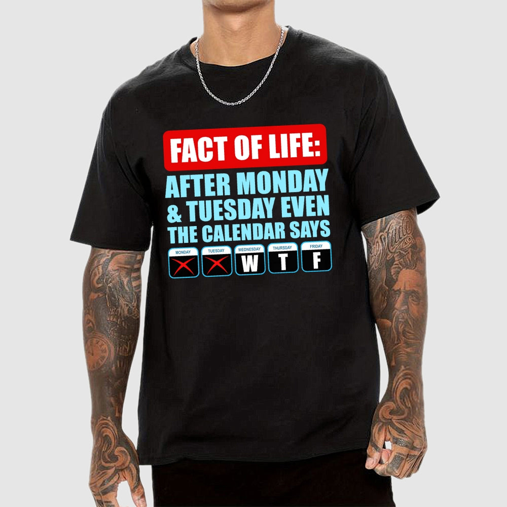 After Monday And Tuesday Even The Calendar Says WTF  T-Shirt