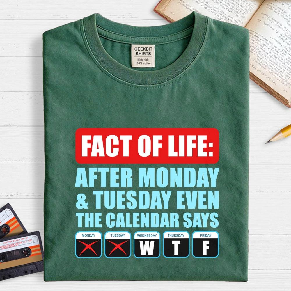 After Monday And Tuesday Even The Calendar Says WTF  T-Shirt