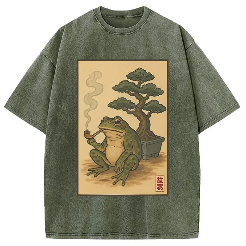 bbb Japanese Frog & Bonsai Washed T-Shirt