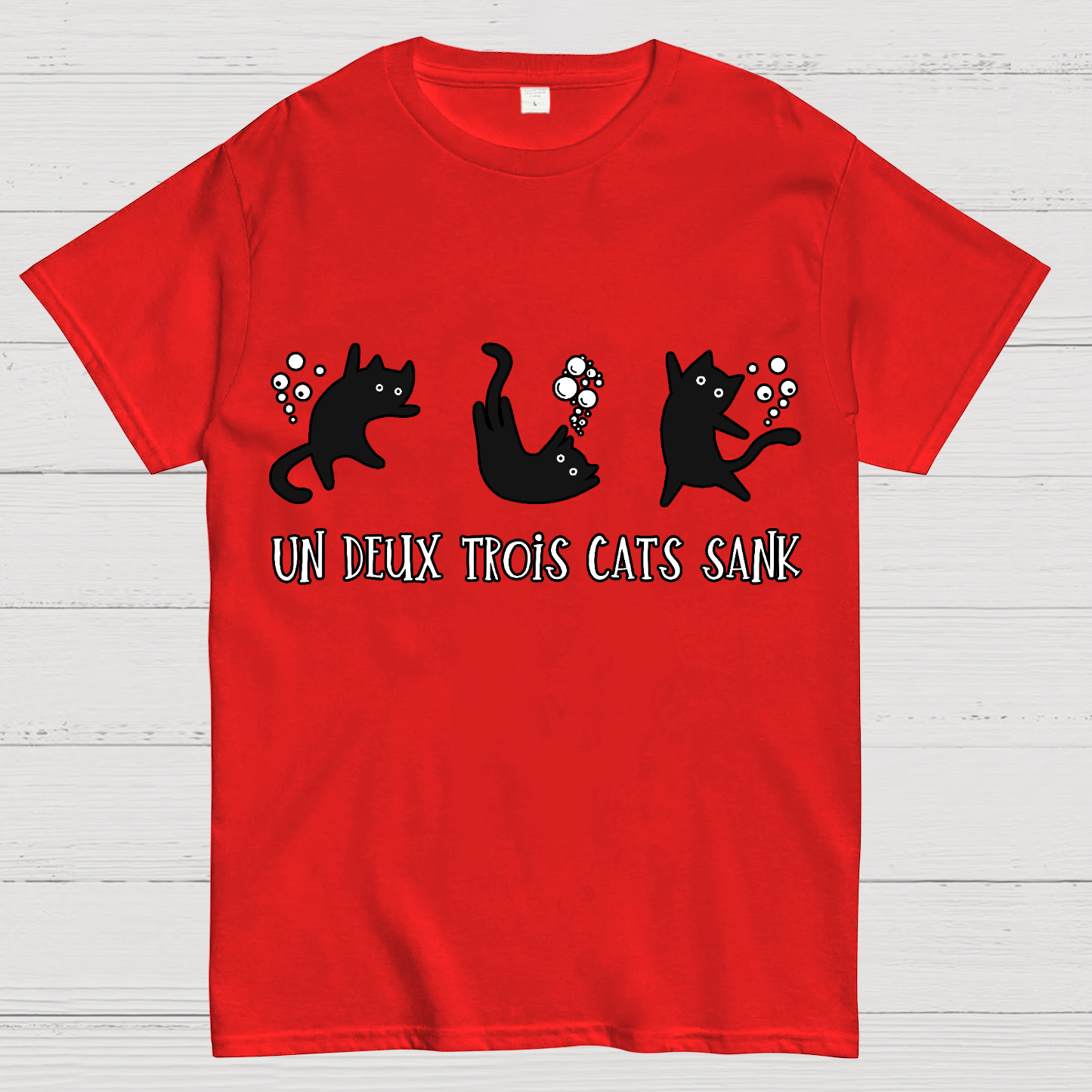 Un Deux Trois Cats Sank  T-Shirt