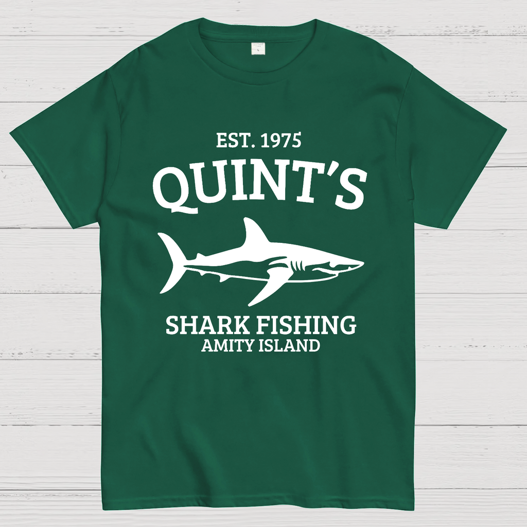 Quint's Shark Fishing Amity Island 1975 Jaws y T-Shirt