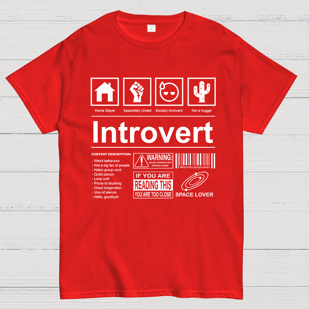Introvert Label  T-Shirt