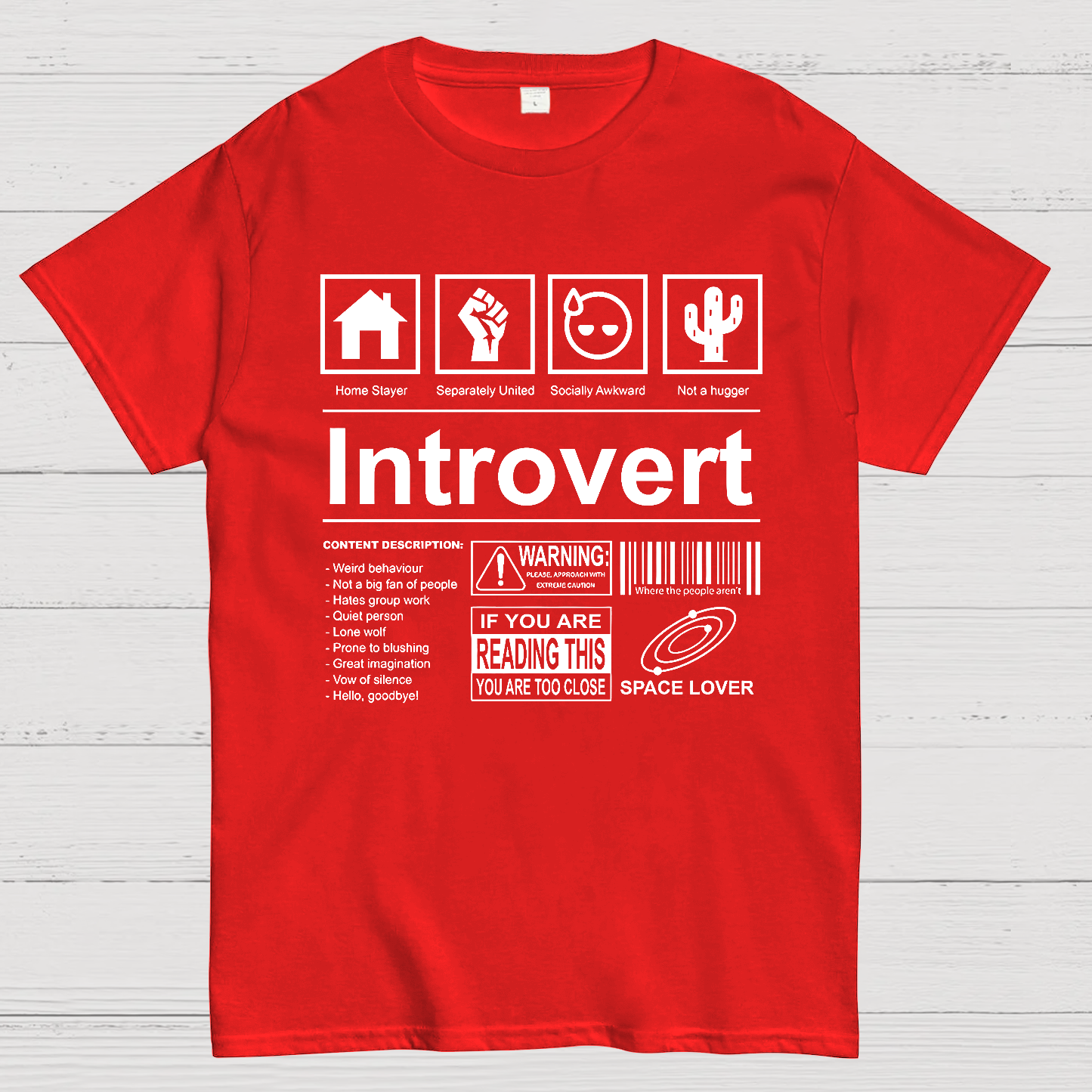 Introvert Label  T-Shirt