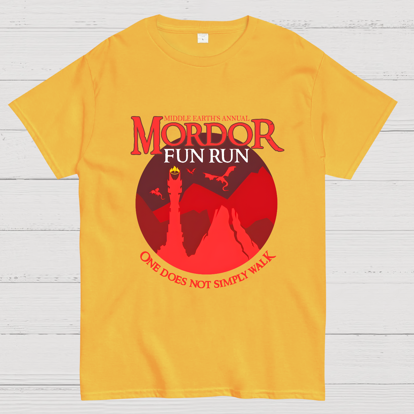 Middle Earth’S Mordor Fun Run One Does Not Simply Walk  T-Shirt