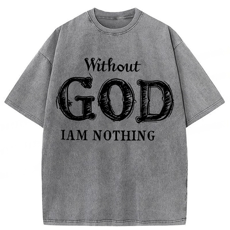 bbb God Christian Faith Washed T-shirt