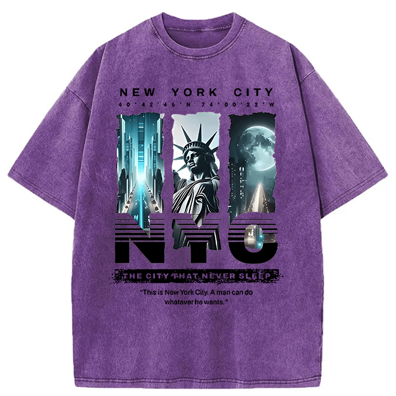 bbb PAYEAH New York Sky Freedom Washed T-shirt