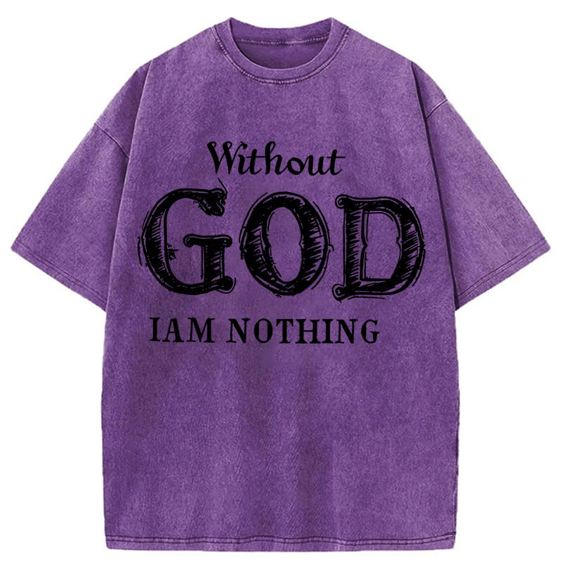bbb God Christian Faith Washed T-shirt