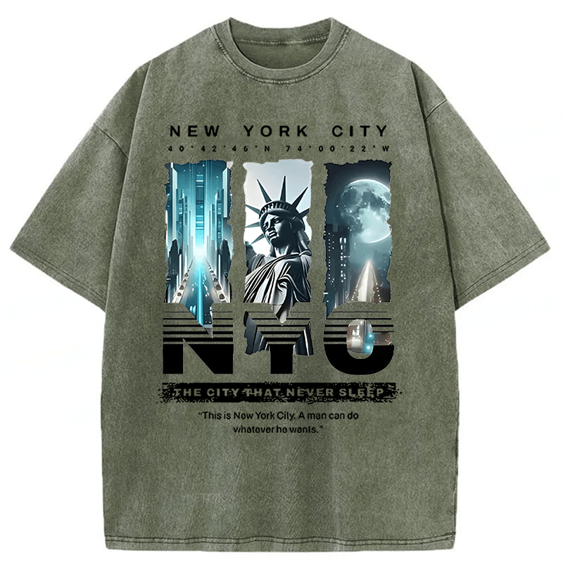 bbb PAYEAH New York Sky Freedom Washed T-shirt