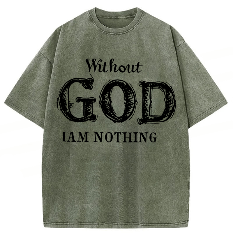 bbb God Christian Faith Washed T-shirt