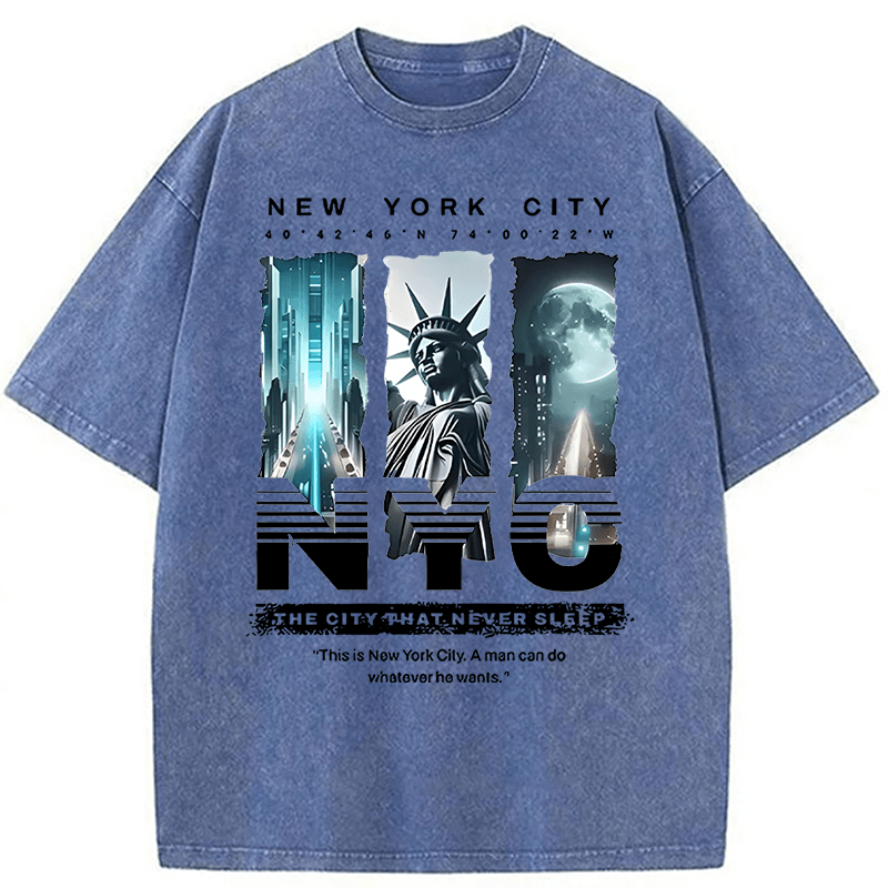 bbb PAYEAH New York Sky Freedom Washed T-shirt