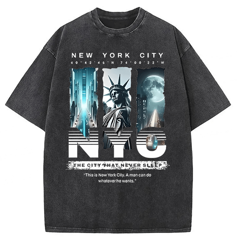 bbb PAYEAH New York Sky Freedom Washed T-shirt