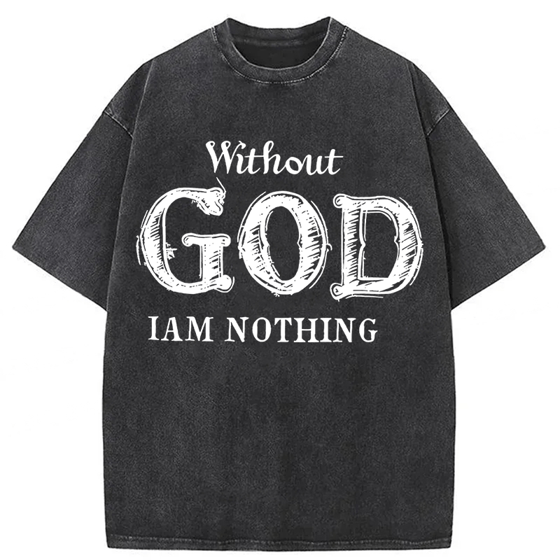 bbb God Christian Faith Washed T-shirt