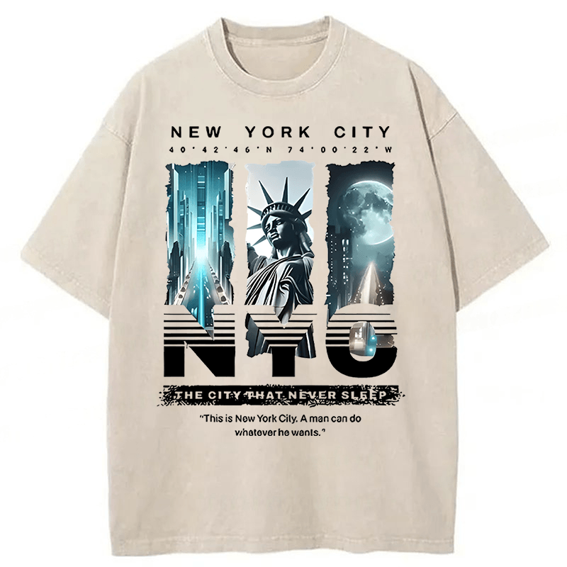 bbb PAYEAH New York Sky Freedom Washed T-shirt