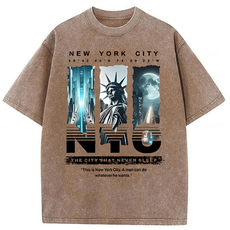 bbb PAYEAH New York Sky Freedom Washed T-shirt