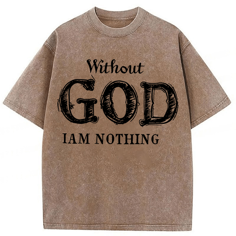bbb God Christian Faith Washed T-shirt