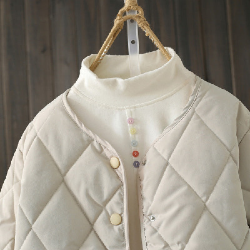 Lightweight Women’s Quilted Jacket - Button Front, Winter