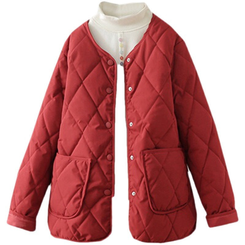 Lightweight Women’s Quilted Jacket - Button Front, Winter