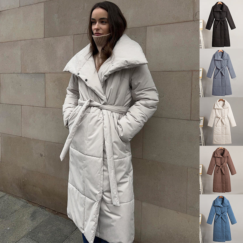 Warmer, übergroßer Damen-Wintermantel aus gesteppter Baumwolle – ideal für den Winter
