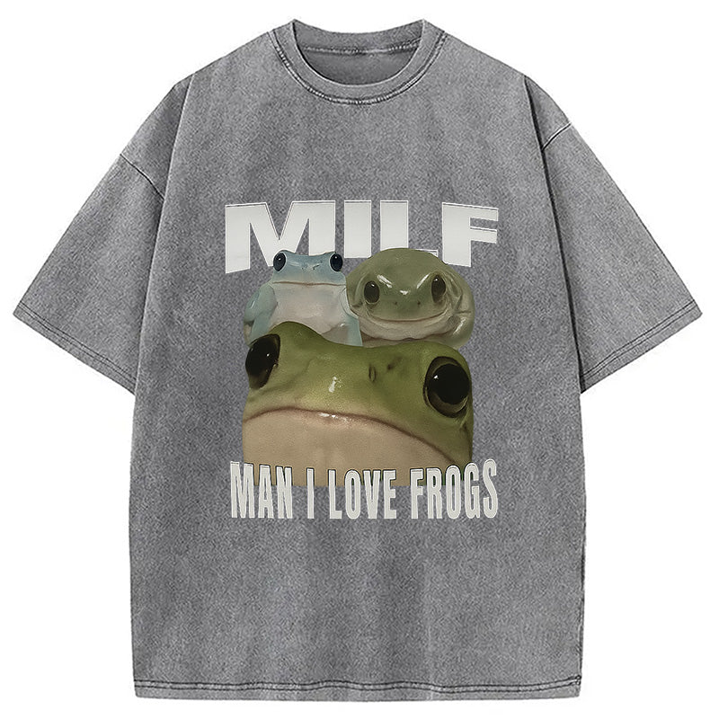 bbb Man I Love Frogs Washed T-Shirt