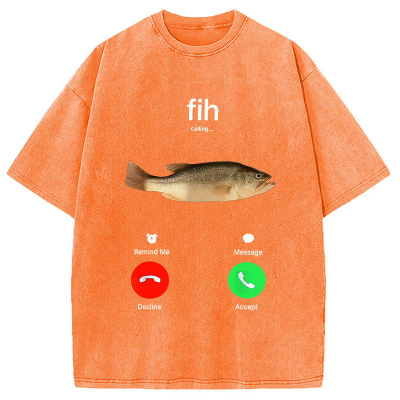 bbb Fih Incoming Call Meme Washed T-Shirt