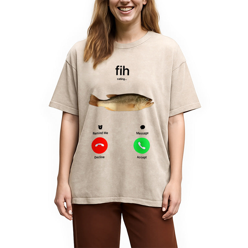 bbb Fih Incoming Call Meme Washed T-Shirt