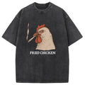 bbb Fried Chicken 420 Smoking Meme Washed T-Shirt