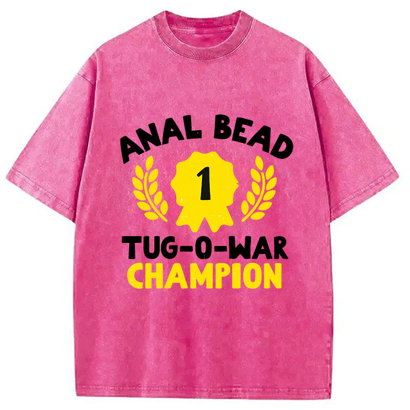 bbb Bead Tug O War Champion Funny Washed T-Shirt