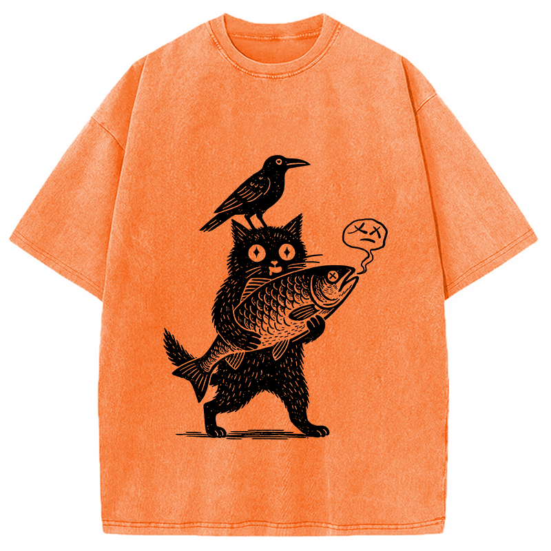 bbb Black Animals Washed T-Shirt