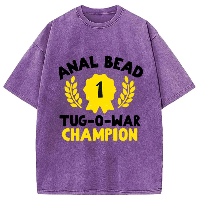 bbb Bead Tug O War Champion Funny Washed T-Shirt