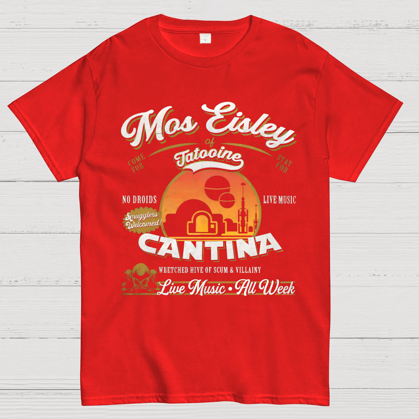 Mos Eisley Star Cantina Tatooine Graphic Print T-Shirt