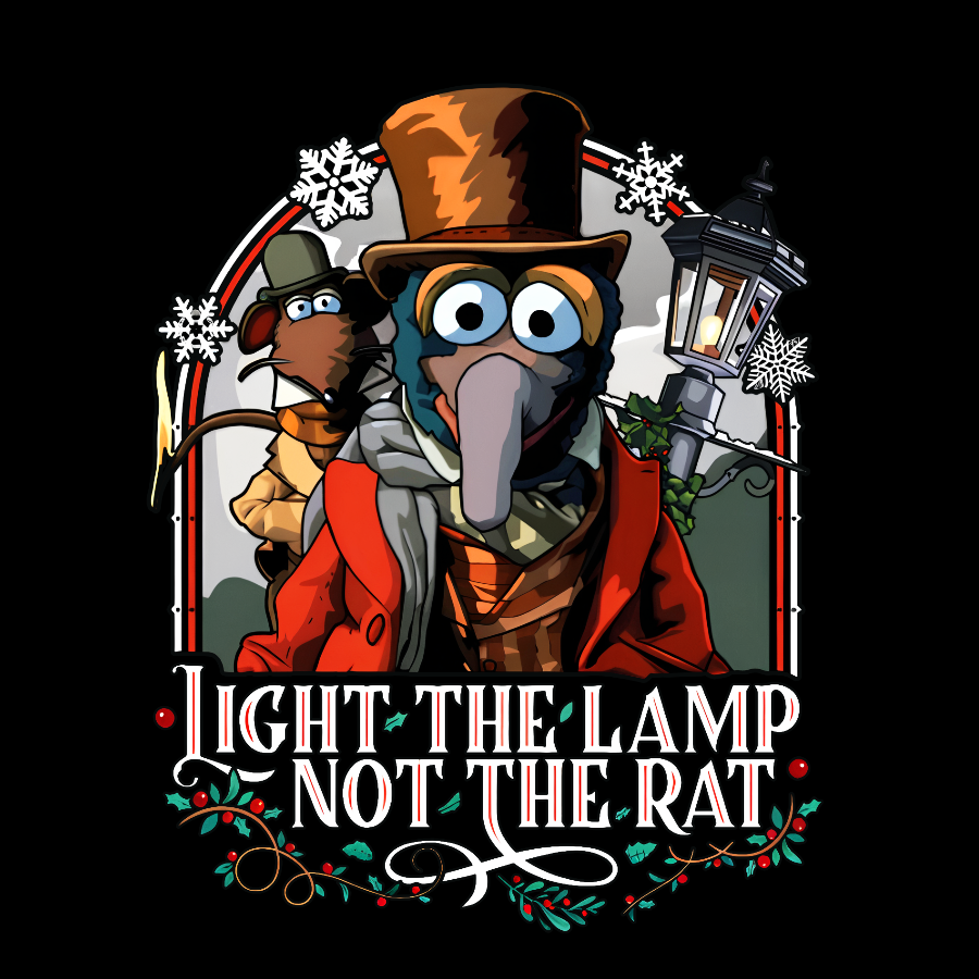 Muppet Christmas Carol - Light the Lamp Not the Rat Magnet  T-Shirt