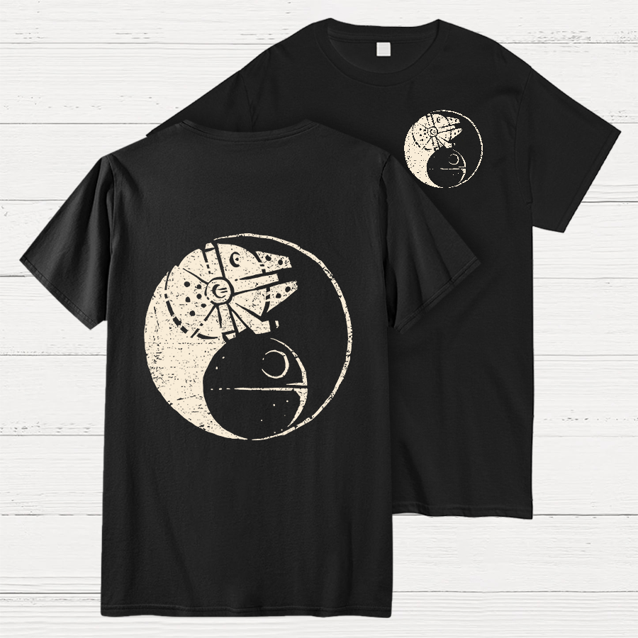 Balancing The Force Front And Back Printing  T-Shirt