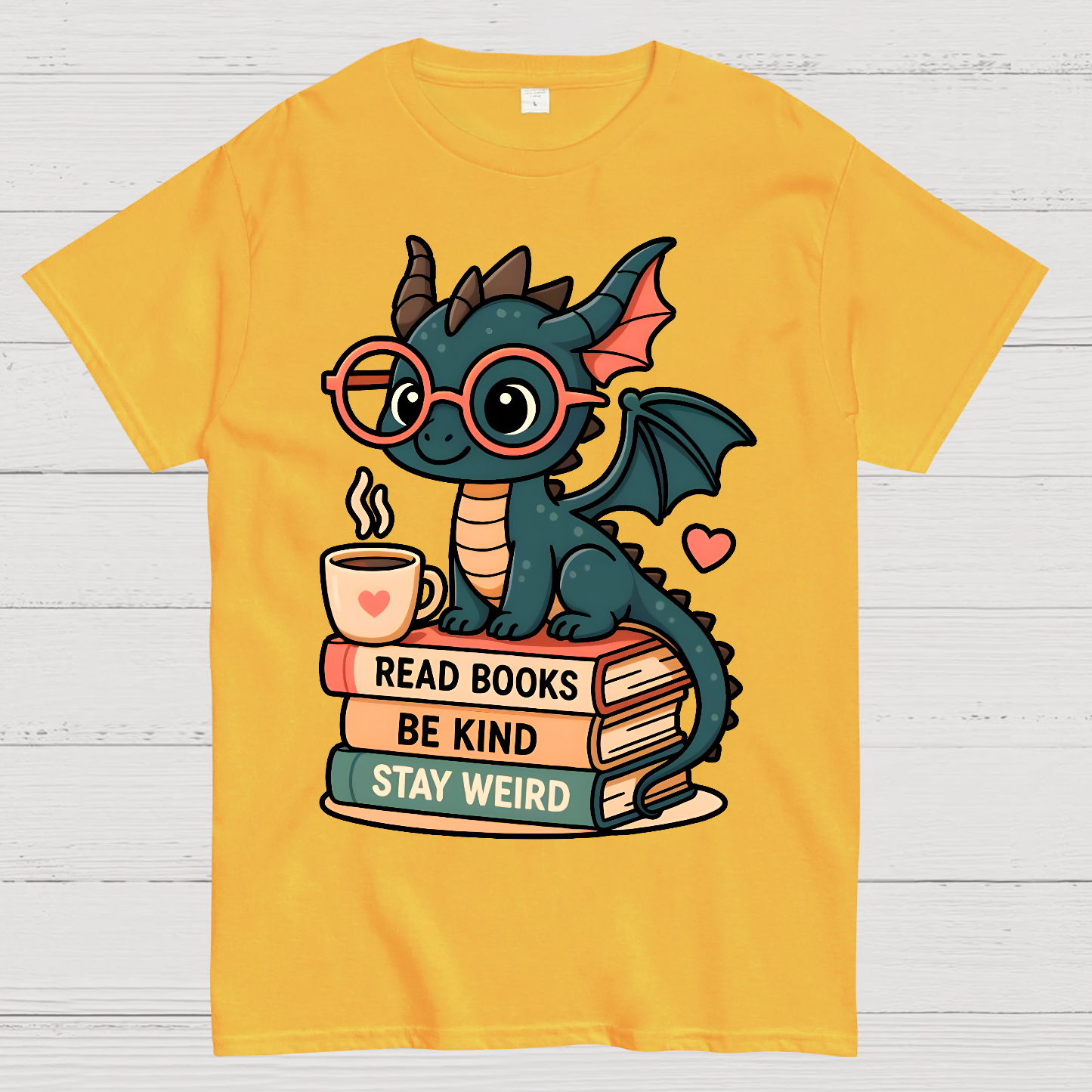 Dragons and Books - Kind and Weird  T-Shirt