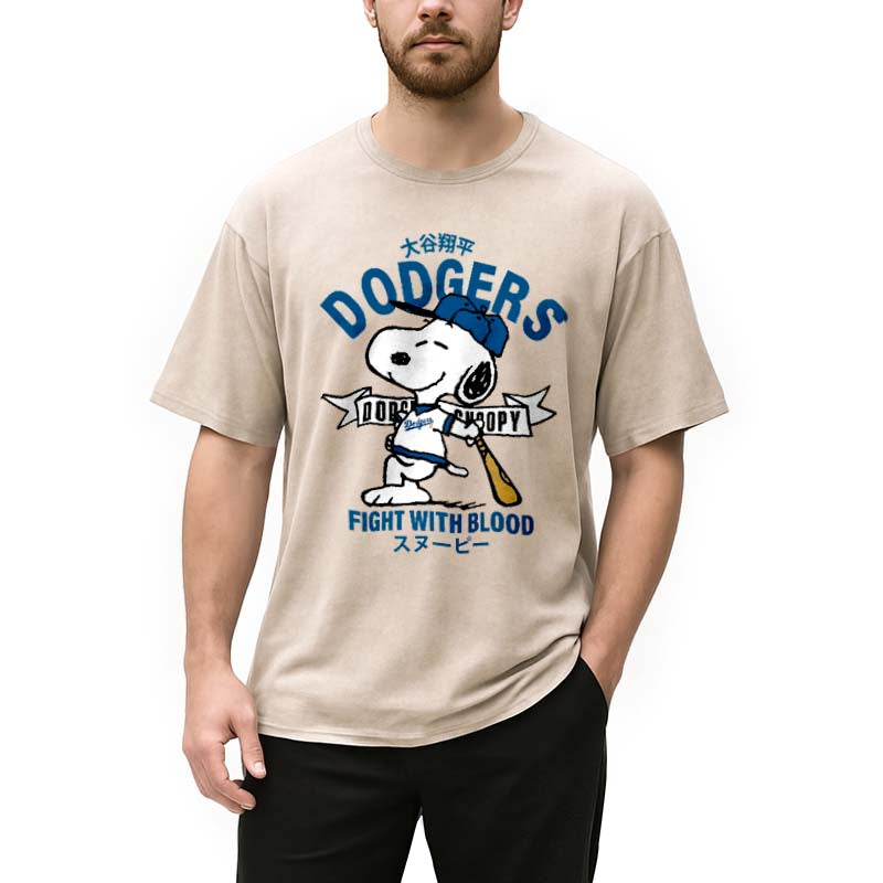 bbb Dodgers Fight With Blood Washed T-Shirt