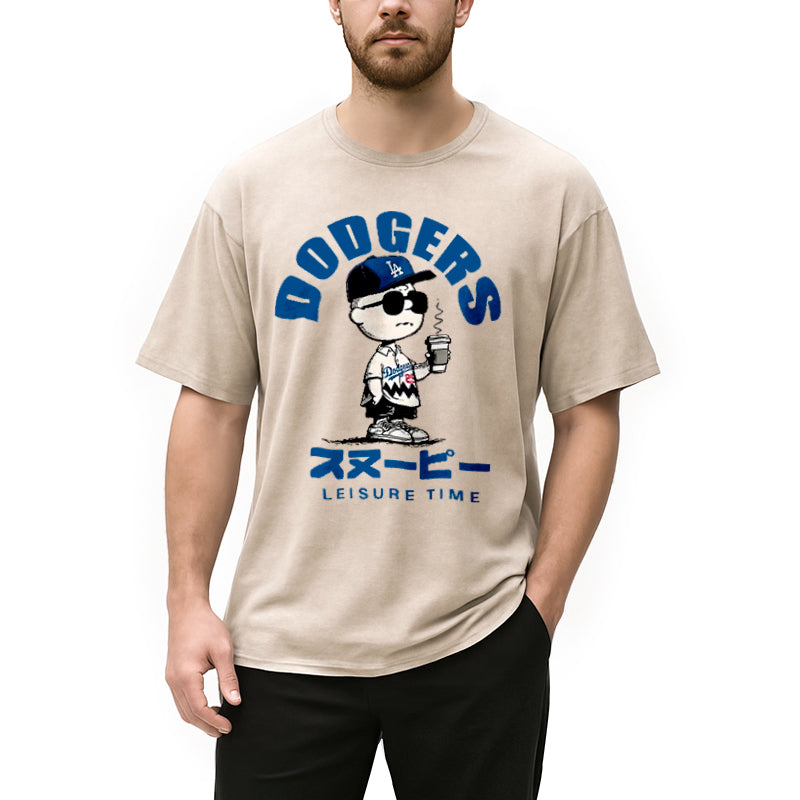 bbb Dodger Snoopy Vintage Japanese Washed T-Shirt