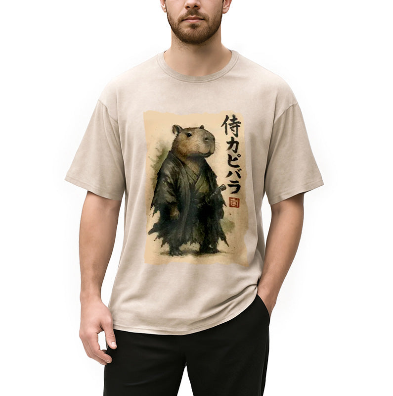 bbb Capybara Samurai Washed T-Shirt