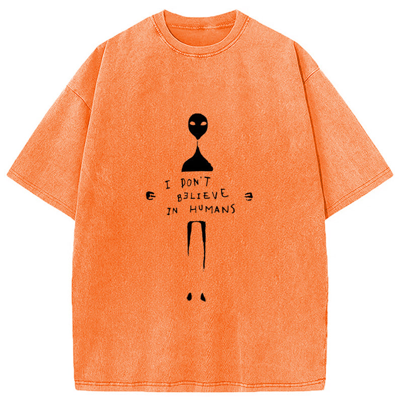 bbb I Don't Believe In Humans Washed T-Shirt