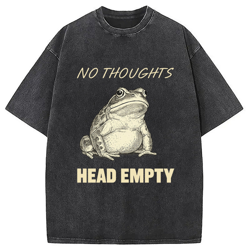 bbb No Thoughts Frog Washed T-Shirt