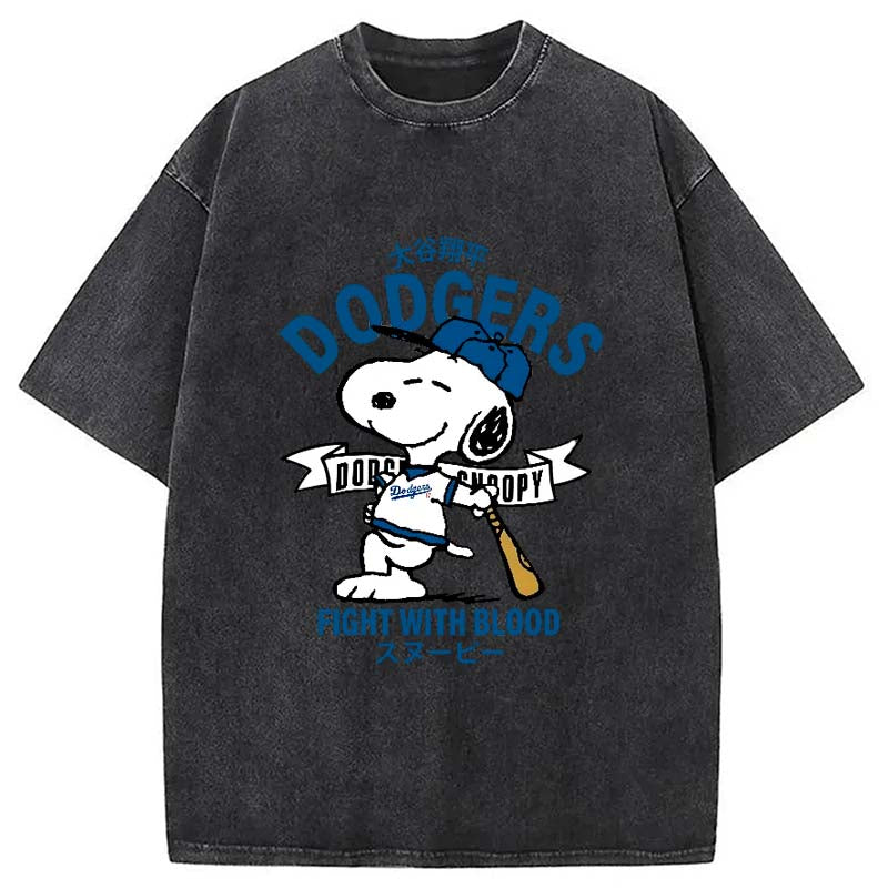 bbb Dodgers Fight With Blood Washed T-Shirt