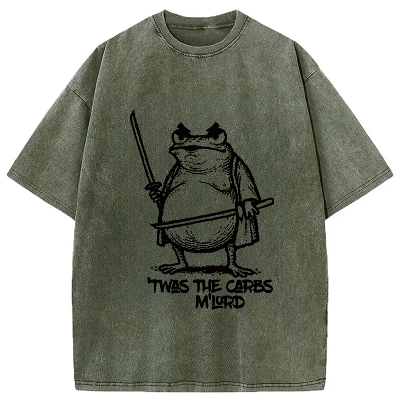 bbb Fat Samurai Frog Washed T-Shirt