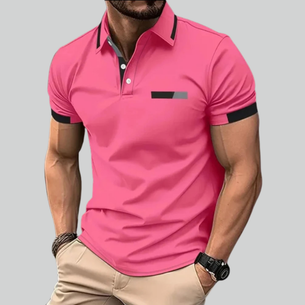Kurzarm-Poloshirt – Lässiges Sommer-Poloshirt mit Reverskragen, ideales Geschenk für Herren