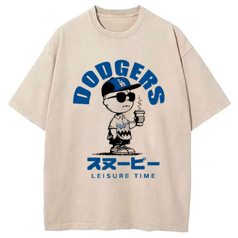 bbb Dodger Snoopy Vintage Japanese Washed T-Shirt