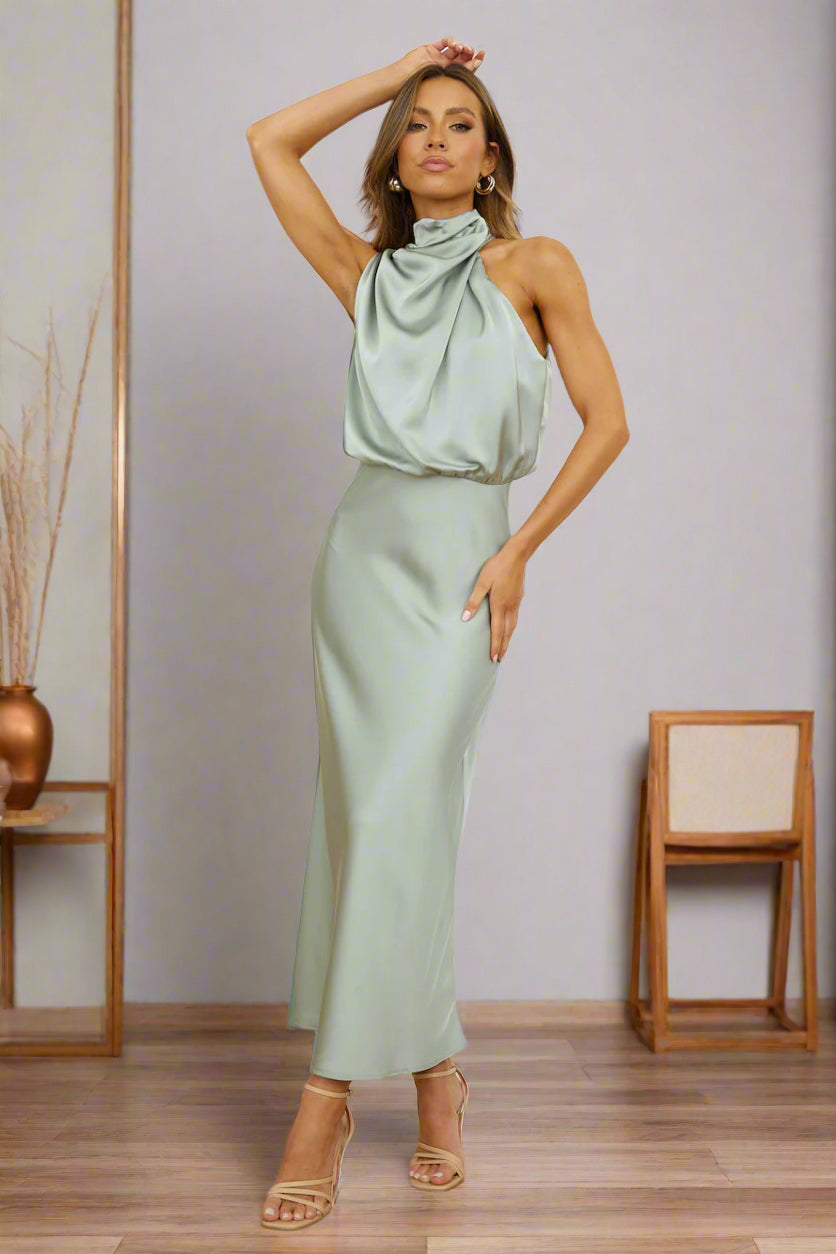 Asymmetric Black Midi Dress for Women - Elegant and Versatile Design for Special Occasions