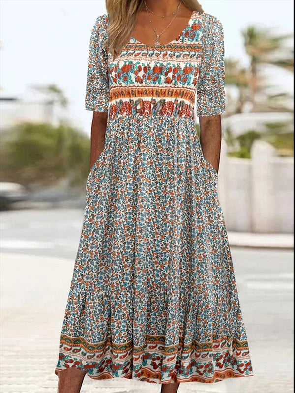 Women's Maxi Dress with Mixed Color Pattern, Casual and Formal Summer Dresses for All-Day Comfort