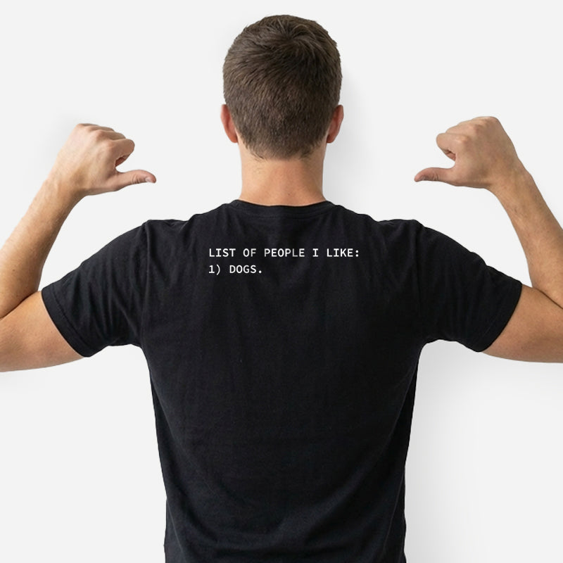 Dog Person Front and Back Printed T-Shirt