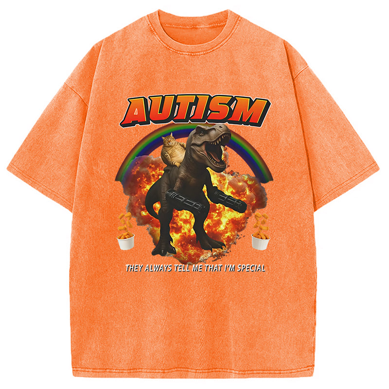 bbb Funny Autism Washed T-Shirt