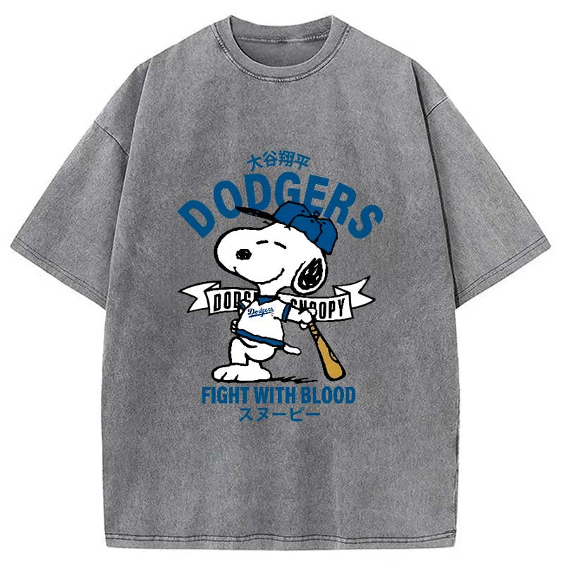 bbb Dodgers Fight With Blood Washed T-Shirt