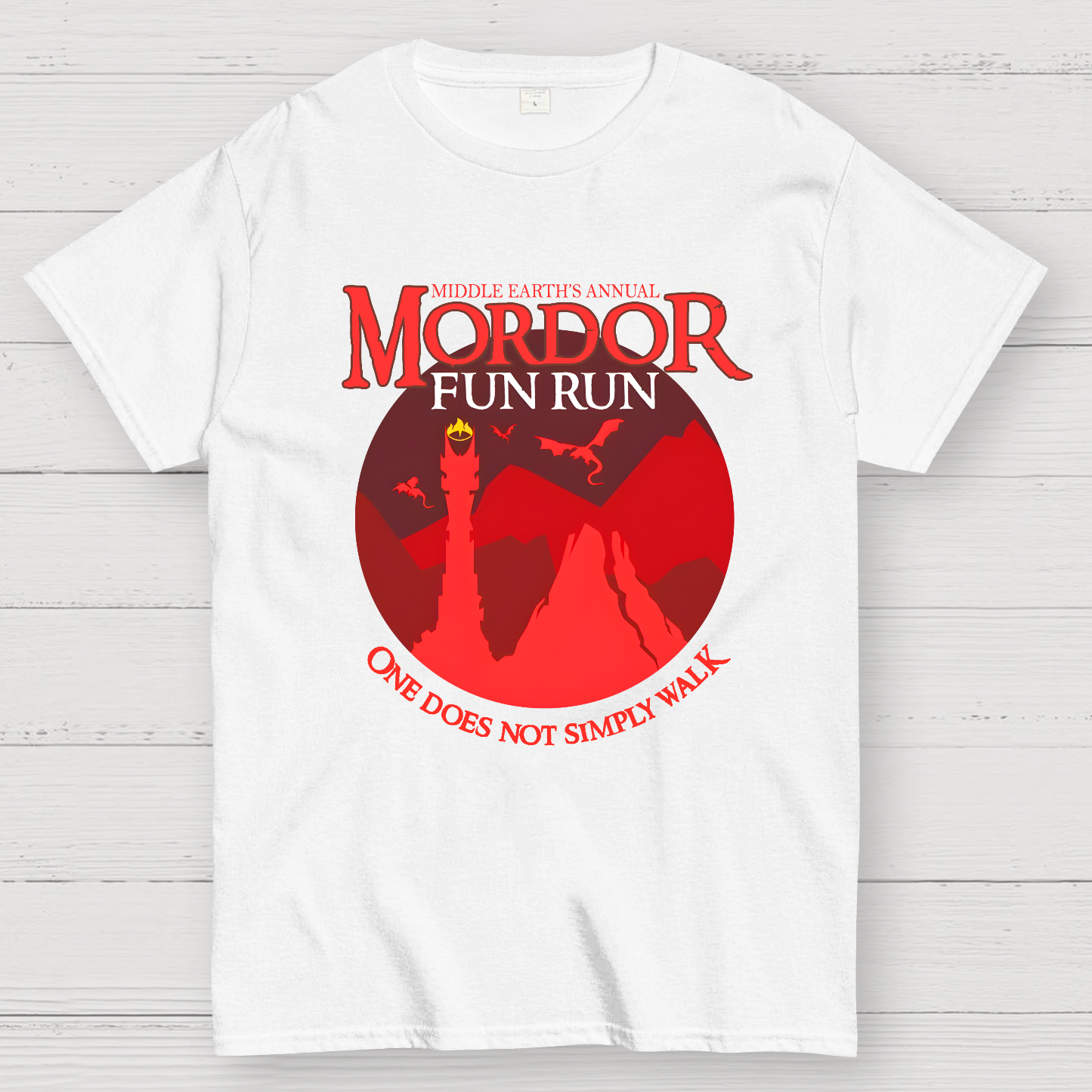 Middle Earth’S Mordor Fun Run One Does Not Simply Walk  T-Shirt