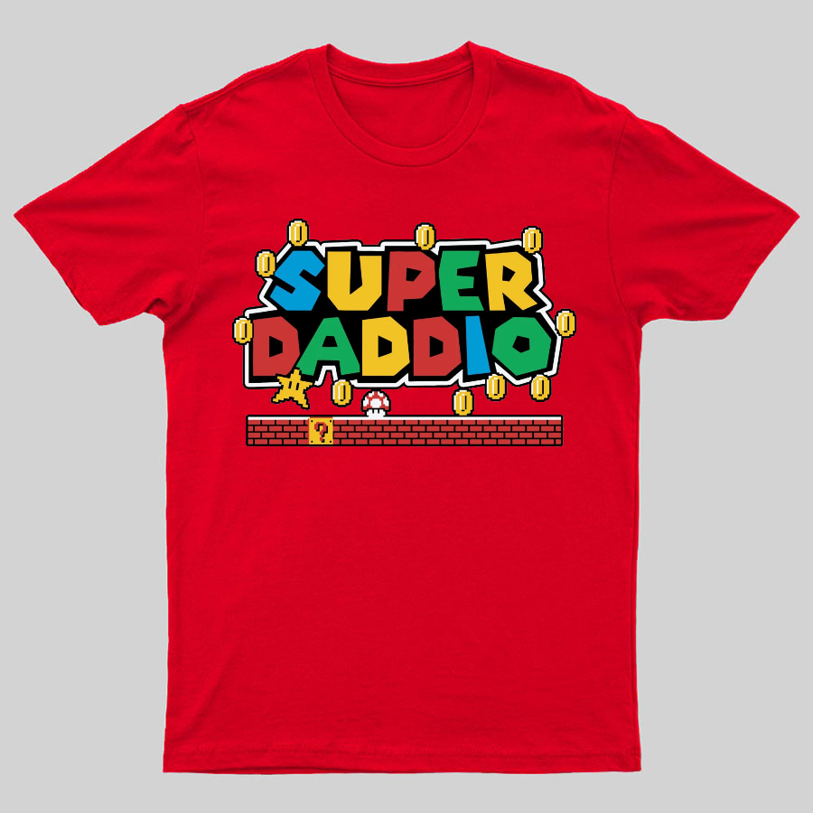 Father's Day Gift Father's Day SUPER DADDIO Gamer Dad y T-Shirt
